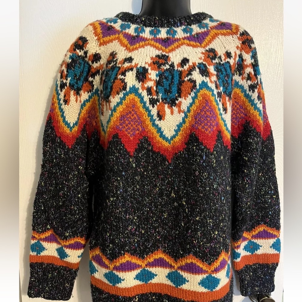 Vintage Crescendo Winter Sweater Size M 80’s-90’s Acrylic Wool Blend